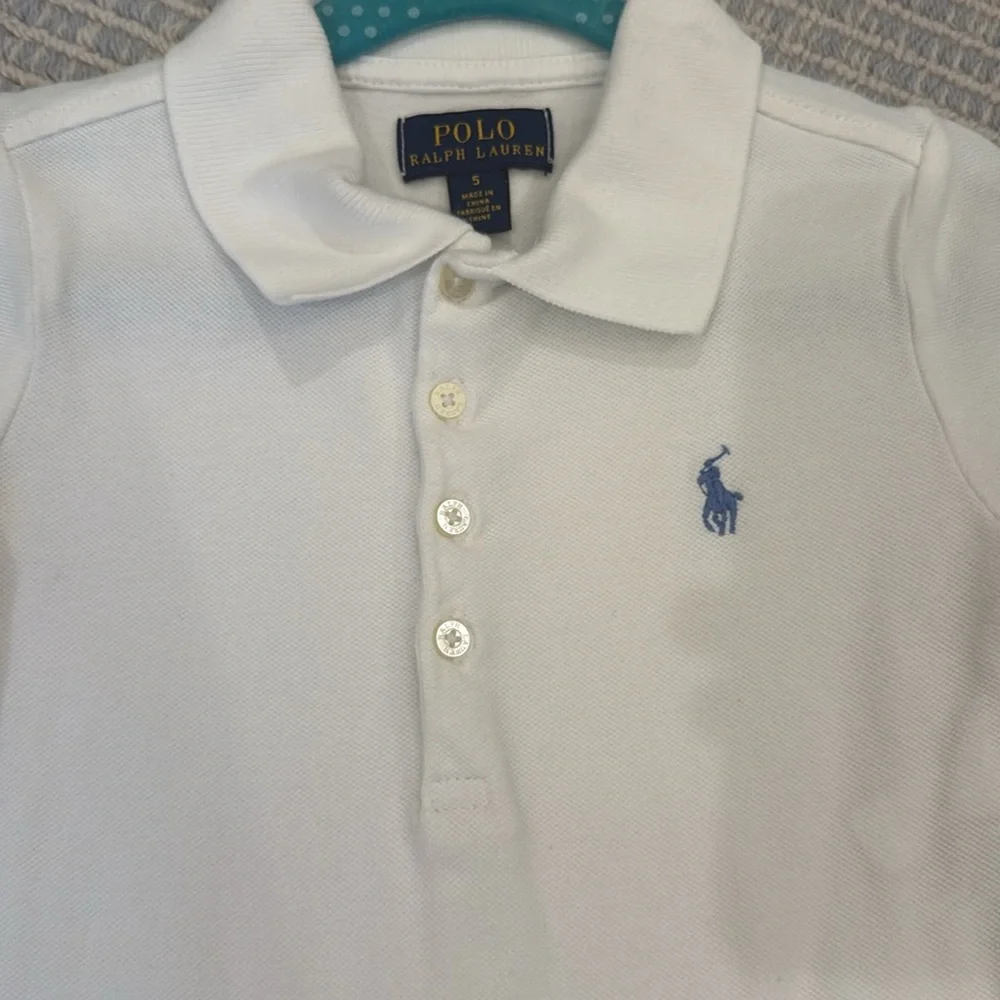 Ralph Lauren White and Pink Casual Polo Dress - Picture 3 of 4